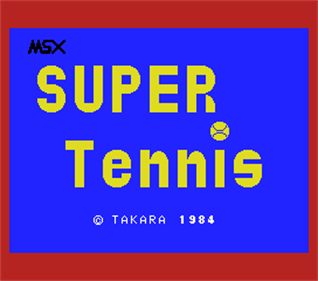 Super Tennis - Screenshot - Game Title Image