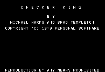Checker King - Screenshot - Game Title Image