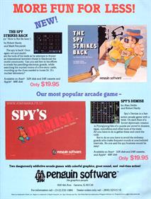 Spy's Demise - Advertisement Flyer - Back Image