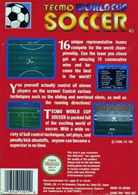 Tecmo World Cup Soccer - Box - Back Image