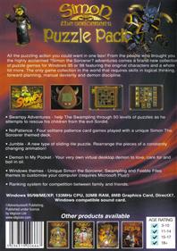 Simon the Sorcerer's Puzzle Pack: Swampy Adventures - Box - Back Image
