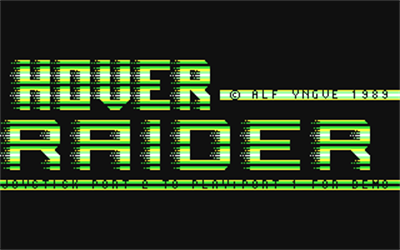 Hover Raider (Original Version) - Screenshot - Game Title Image