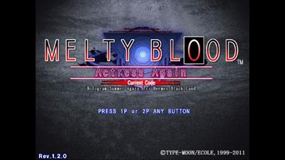 Melty Blood: Actress Again: Current Code - Screenshot - Game Title Image