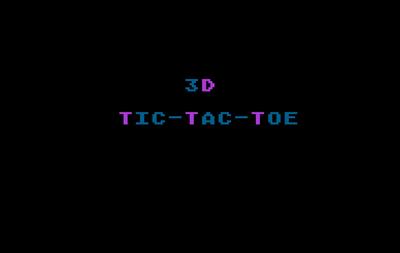 3D Tic-Tac-Toe (Pierre Desloover) - Screenshot - Game Title Image