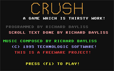 Crush (The New Dimension) - Screenshot - Game Title Image