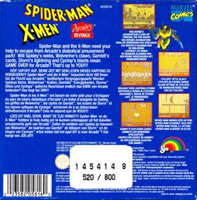 Spider-Man & X-Men: Arcade's Revenge - Box - Back Image