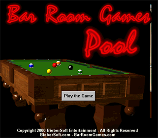 Bar Room Games: Pool - Screenshot - Game Title Image