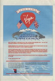 Trans-Atlantic Balloon Challenge: The Game - Advertisement Flyer - Front Image