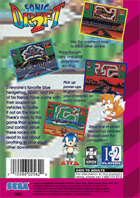 Sonic Drift 2 - Box - Back Image