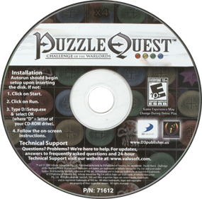 Puzzle Quest: Challenge of the Warlords - Disc Image