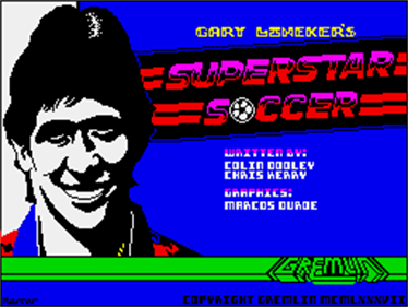 Gary Lineker's Superstar Soccer - Screenshot - Game Title Image