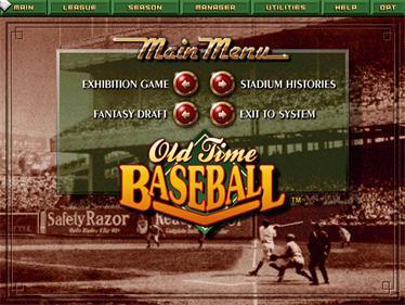 Old Time Baseball - Screenshot - Game Select Image
