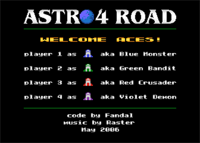 Astro4 Road - Screenshot - Game Title Image