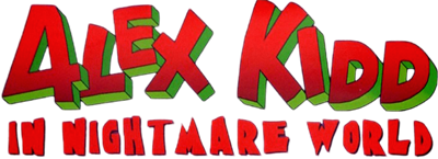 Alex Kidd in Nightmare World - Clear Logo Image