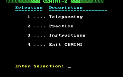 Gemini-2 - Screenshot - Game Select Image