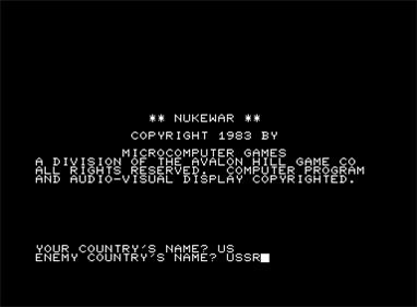 Nukewar - Screenshot - Game Select Image