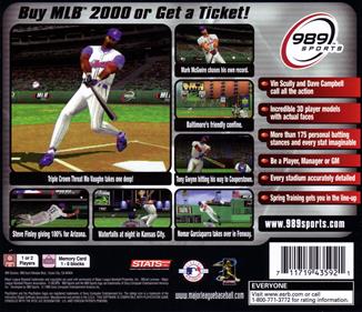 MLB 2000 - Box - Back Image