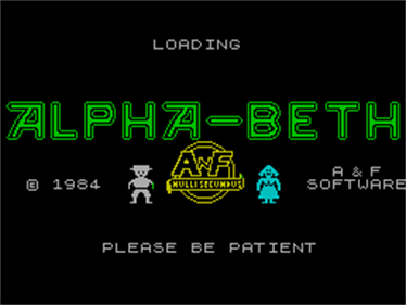 Alpha-Beth - Screenshot - Game Title Image