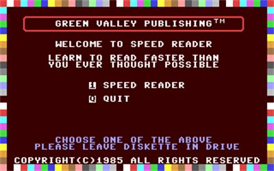 Speed Reader - Screenshot - Game Title Image
