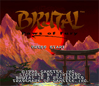 Brutal: Paws of Fury - Screenshot - Game Title Image