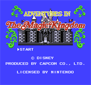 Adventures in the Magic Kingdom - Screenshot - Game Title Image
