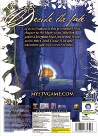 Myst V: End of Ages - Box - Back Image