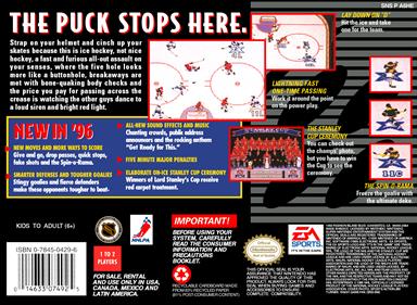 NHL 96 - Box - Back Image