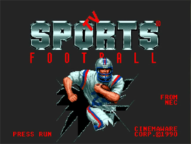 TV Sports Football - Screenshot - Game Title Image