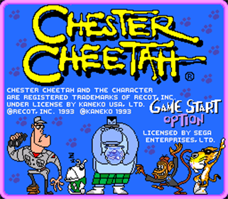 Chester Cheetah: Too Cool to Fool - Screenshot - Game Title Image