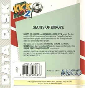 Kick Off 2: Giants of Europe - Box - Back Image