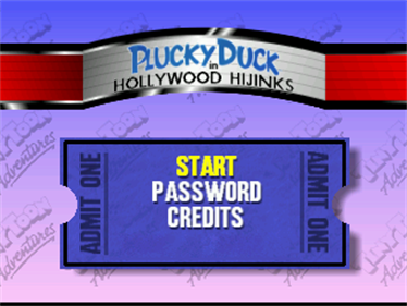 Plucky Duck in Hollywood Hijinks - Screenshot - Game Title Image