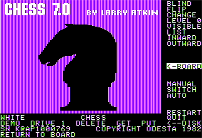 Chess: Version 7.0 - Screenshot - Game Title Image