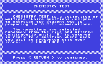 Chemistry 2: O-Level - Screenshot - Game Title Image
