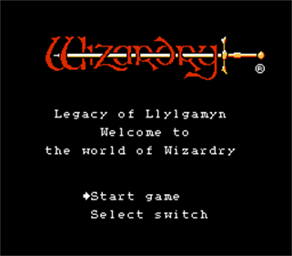 Wizardry III: Legacy of Llylgamyn - Screenshot - Game Title Image