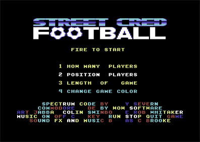 Street Cred Football - Screenshot - Game Select Image