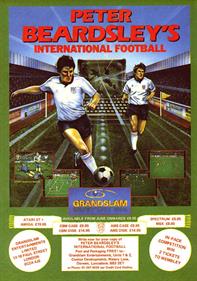 Peter Beardsley's International Football  - Advertisement Flyer - Front Image