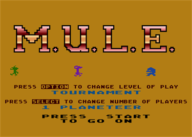 M.U.L.E. - Screenshot - Game Title Image