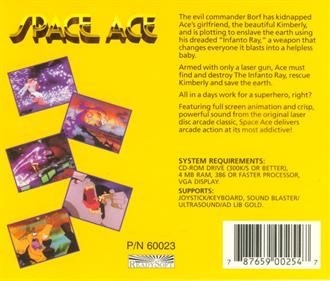 Space Ace (1994) - Box - Back Image
