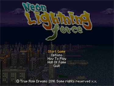 Neon Lightning Force - Screenshot - Game Title Image