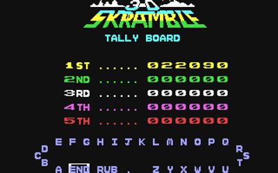 3-D Skramble - Screenshot - High Scores Image
