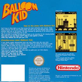 Balloon Kid - Box - Back Image