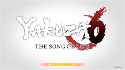 Yakuza 6: The Song of Life - Screenshot - Game Title Image