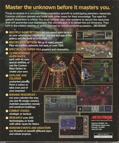 Master of Orion II: Battle at Antares - Box - Back Image