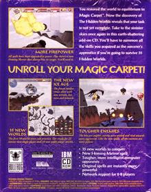 Magic Carpet: The Hidden Worlds - Box - Back Image