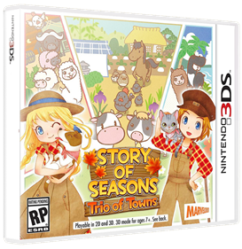 Story of Seasons: Trio of Towns - Box - 3D Image