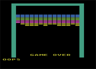 Super Breakout - Screenshot - Game Over Image