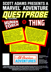 Questprobe featuring The Human Torch and The Thing - Box - Back Image