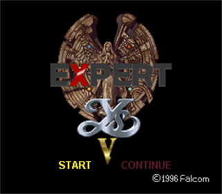 Ys V: Expert - Screenshot - Game Title Image