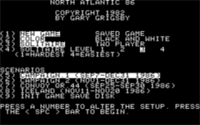 North Atlantic '86 - Screenshot - Game Title Image