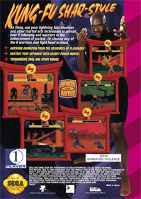 Shaq Fu - Box - Back Image